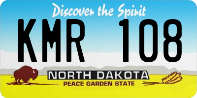 ND license plate KMR108
