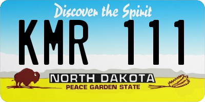 ND license plate KMR111