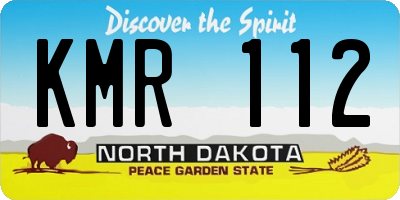 ND license plate KMR112