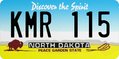 ND license plate KMR115