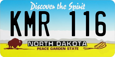 ND license plate KMR116