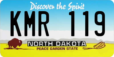 ND license plate KMR119