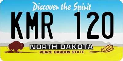 ND license plate KMR120