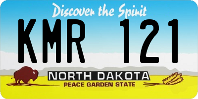 ND license plate KMR121