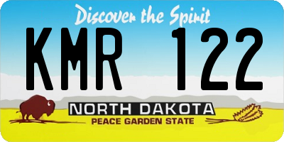 ND license plate KMR122