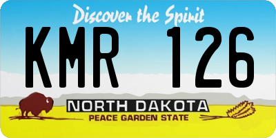 ND license plate KMR126
