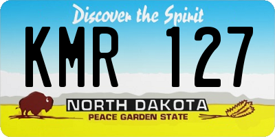 ND license plate KMR127