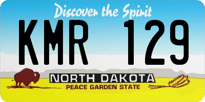 ND license plate KMR129