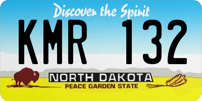ND license plate KMR132