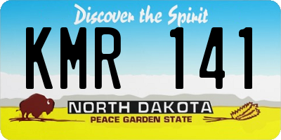 ND license plate KMR141