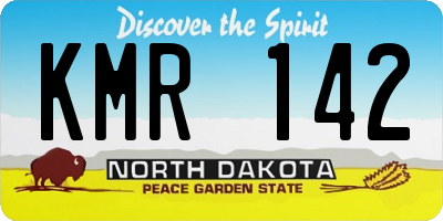 ND license plate KMR142