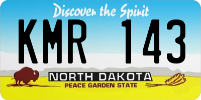 ND license plate KMR143