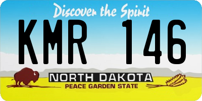 ND license plate KMR146