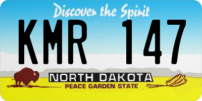 ND license plate KMR147