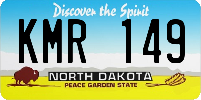 ND license plate KMR149