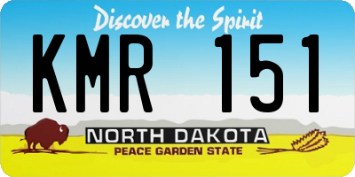 ND license plate KMR151