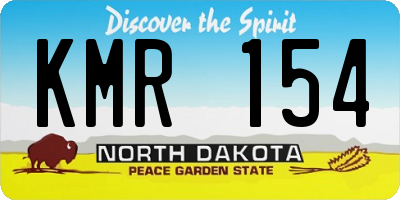 ND license plate KMR154