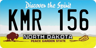 ND license plate KMR156