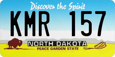 ND license plate KMR157