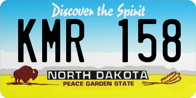 ND license plate KMR158