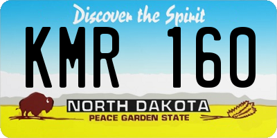 ND license plate KMR160