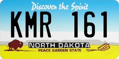 ND license plate KMR161