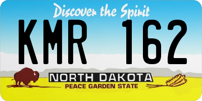 ND license plate KMR162