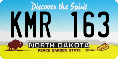 ND license plate KMR163