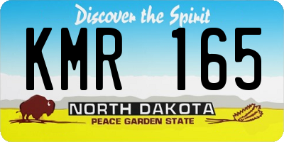 ND license plate KMR165