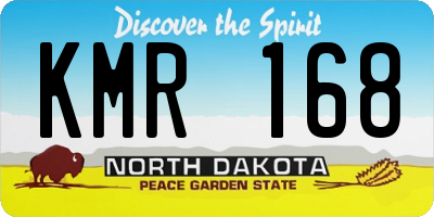 ND license plate KMR168
