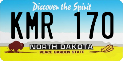 ND license plate KMR170