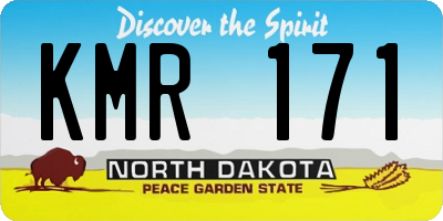 ND license plate KMR171