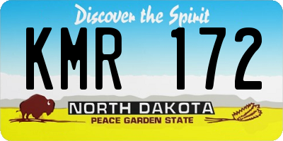 ND license plate KMR172