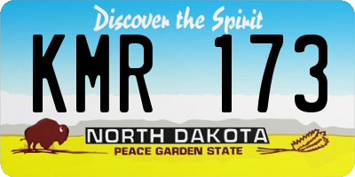 ND license plate KMR173