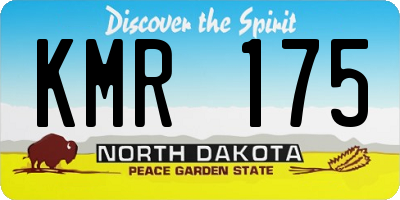 ND license plate KMR175