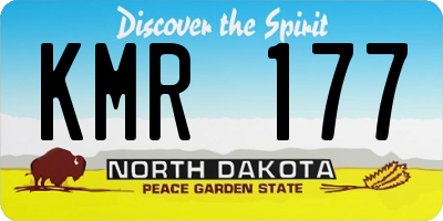 ND license plate KMR177