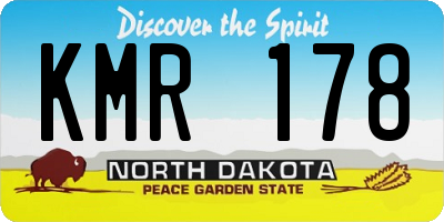 ND license plate KMR178