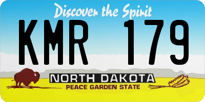 ND license plate KMR179