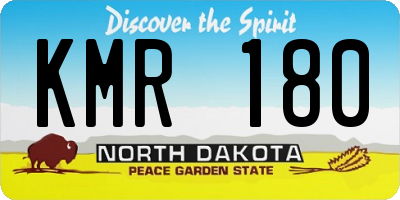 ND license plate KMR180