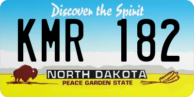 ND license plate KMR182