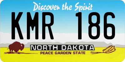ND license plate KMR186