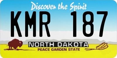 ND license plate KMR187