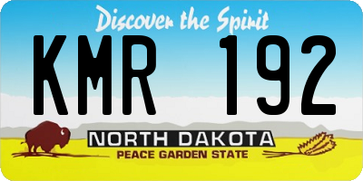 ND license plate KMR192