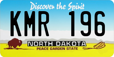 ND license plate KMR196