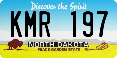 ND license plate KMR197