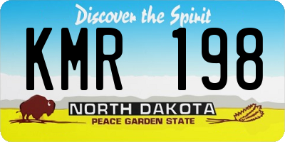 ND license plate KMR198