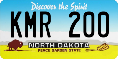 ND license plate KMR200