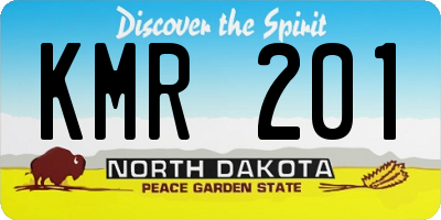 ND license plate KMR201