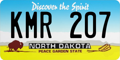 ND license plate KMR207