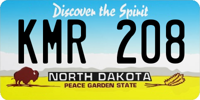 ND license plate KMR208